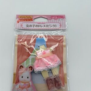 Sylvanian Families EPOCH Girl Pink Dress Kids Costume New Japan
